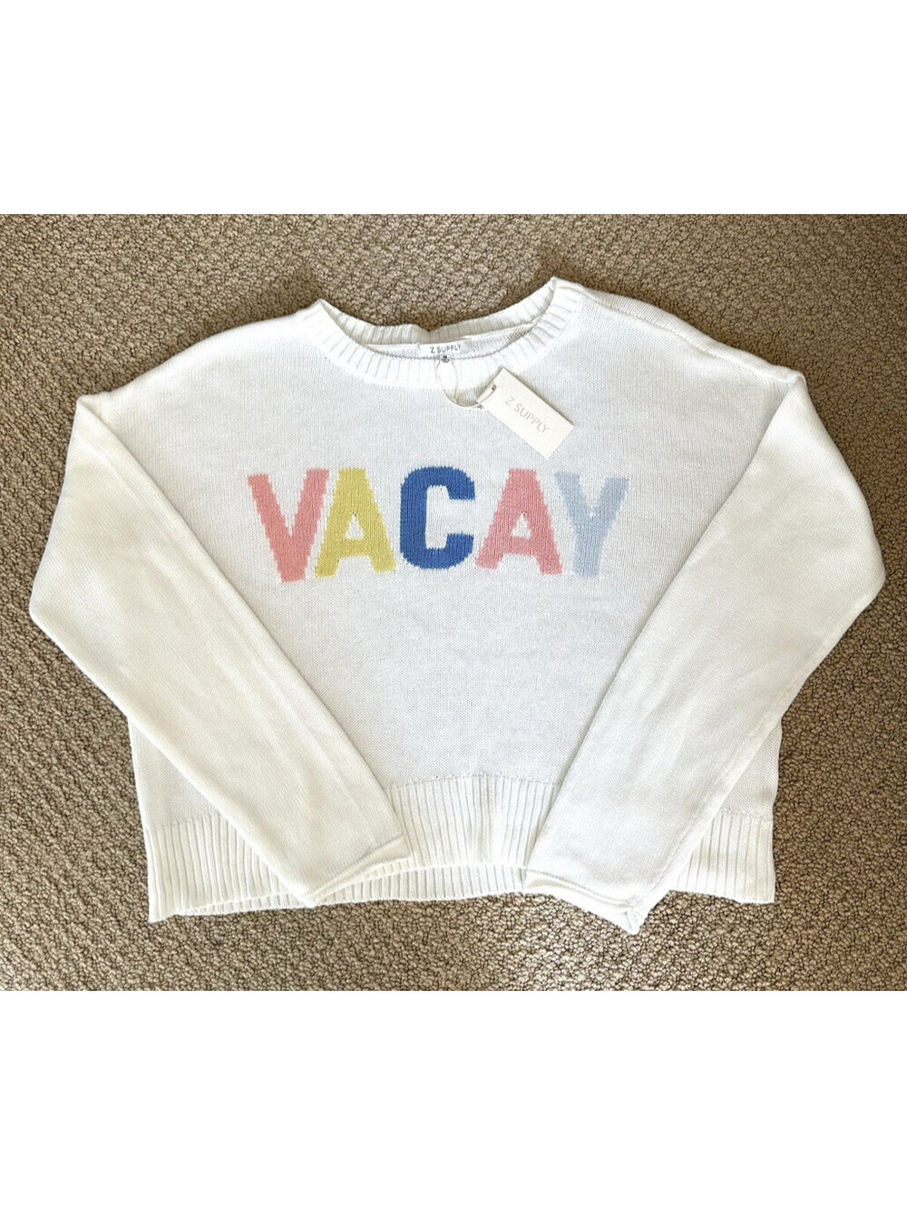 Z Supply Sienna Vacay Women’s Pullover Sweater  100% Cotton Medium